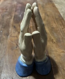 Hand painted Praying Hands Or Bookends 6” Tall (1999) - Picture 1 of 6