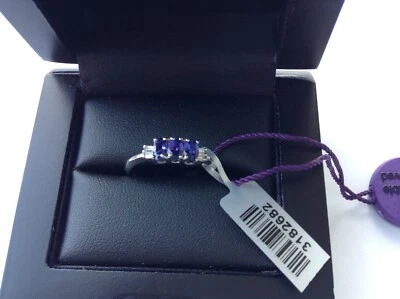 Superb  'Rhapsody' 0.70ct AAAA Tanzanite Trilogy with Diamond accents. #P - Image 1 of 4