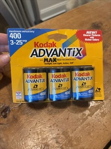 3 Rolls Kodak Advantix 400 - Color print film APS ISO 25 exposures EXP 01/2003 - Picture 1 of 3