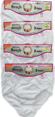 12 PARES DE CUECAS FEMININAS DE CANTO FLOR TÚNEL ELÁSTICO TAMANHO COMPLETO - Imagem 1 de 4