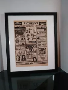 The Firm, Stryper, Armored Saint Rock Concert Promo Ad 1986 Bud Concert Series - Foto 1 di 2