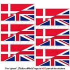 DENMARK-UK Flag Danish-United Kingdom Union Jack 40mm Vinyl Stickers Decals x6