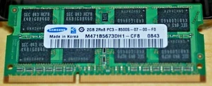 DDR3 S0-DIMM - auch für Macbook, 2GB 2Rx8 PC3-8500S-7-00-F0 Samsung - Bild 1 von 1