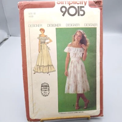 UNCUT Vintage Sewing PATTERN Simplicity 9015, Jessica McClintock Gunne Sax Misse - Image 1 of 2