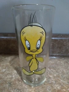 Vintage 1973 Warner Bros Looney Tunes Pepsi Collector Glass Tweety - Picture 1 of 2
