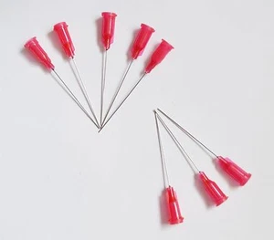 50 piezas 1.5" agujas dispensadoras romas jeringa puntas de aguja 25Ga rojo nuevo - Imagen 1 de 2