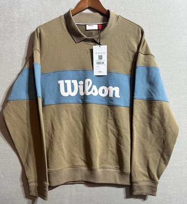 Nuevo con etiquetas Wilson Hillcrest Parkside Pullover Manga Larga Suéter Para Hombre Mediano Marrón Foto 1 de 4
