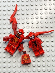 LEGO Carnage Minifigure Parts Lot - Spider-Man - Marvel Superheroes - Damaged - Picture 1 of 6