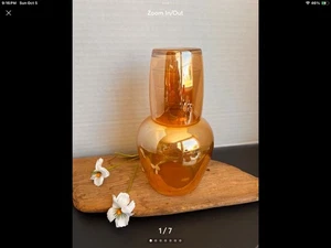 Beautiful  Vintage Carnival Glass Gold #401 Fenton Stretch Glass Tumble-Up Set - Picture 1 of 6