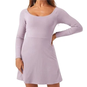 Halara Dress Womens Size 1X Purple Long Sleeve Sporty Fitness Athleisure Tennis - Picture 1 of 11
