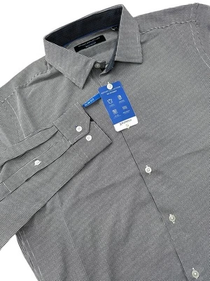 REPORT COLLECTION Men's M Slim Fit Black Check 360 Movement Easy Care Shirt NWT - Image 1 of 4