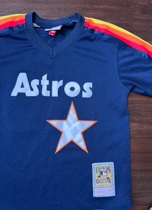 Men’s Astros Throwback Ryan Jersey Mitchell Ness S - Picture 1 of 5