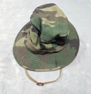 VINTAGE Militär Mütze Kappe Riemen hinten groß Camouflage Camo Jagd Made USA 90er - Bild 1 von 5