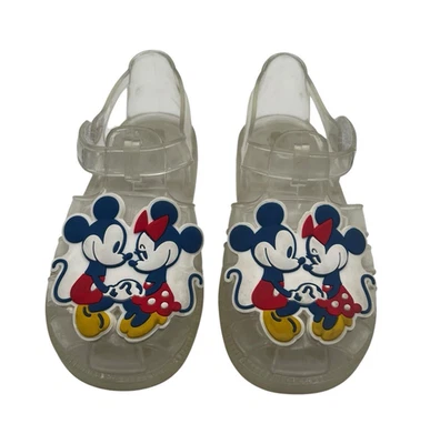 Baby Gap Toddler Disney Mickey and Minnie Mouse Jelly Clear Sandal Shoes Size 7 - Image 1 of 4