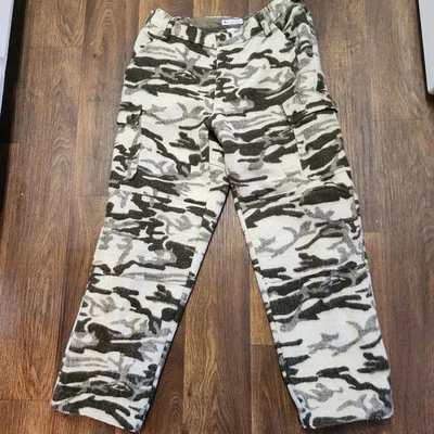 Columbia Outfitters Wool Blend Snow Camo Cargo Hunting Pants 40W 40x32 White - Image 1 of 4