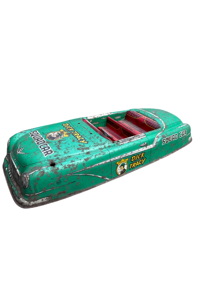 Coche de colección grande Marx 1948 Dick Tracy estaño fricción escuadrón de policía 20" de largo Foto 1 de 4