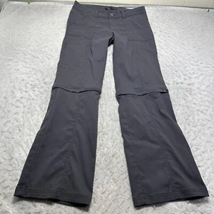 Prana Monarch Convertible Hiking Pants Gray Nylon Blend Womens Size 8 Regular - Picture 1 of 17