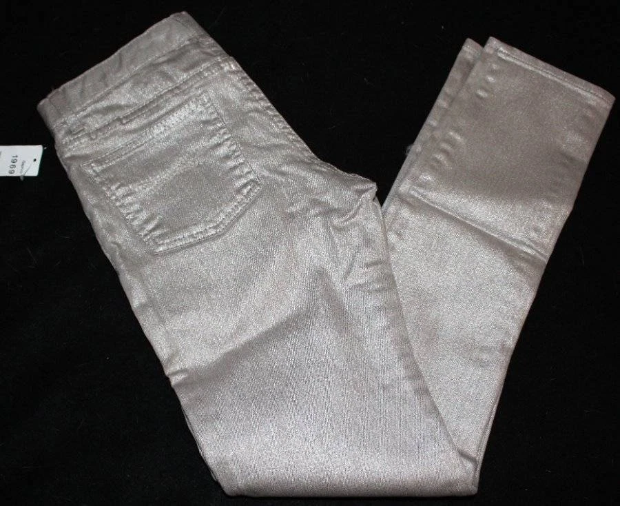 Pantalones de mezclilla súper ajustados naturales recubiertos metálicos metálicos Twilight Hour 12 nuevos con etiquetas Gap Kids Foto 1 de 1