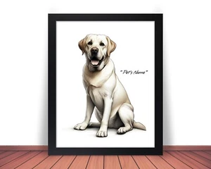 Framed & Personalized LABRADOR RETRIEVER Photo Print DOG Picture 8x10 11x14 (P8) - Picture 1 of 9