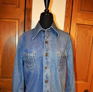 VTG Women's Denim BF Field Shirt RICHMAN BROS. WESTERN MED THICK - Picture 1 of 9