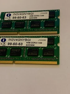 INTEGRAL 8GB 2x 4GB ) PC3-1066 DDR3 Laptop Memory HP Dell Lenovo - Afbeelding 1 van 8
