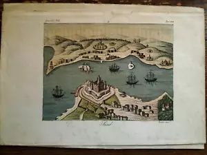 Veduta della città di SUND Sweden STAMPA 1830 ca. G. Ferrario - Picture 1 of 1