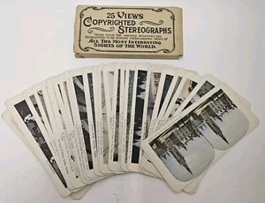Lote De Colección De 25 Tarjetas Estereográficas CANADIAN MIGHTS - Imagen 1 de 7