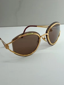 Vintage Christian Dior sunglasses 2050 , brown and gold, made in Austria. - Picture 1 of 24