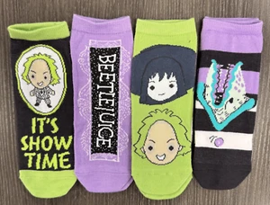 Nagelneu - Damen - Beetlejuice - 4 Paar tief ausgeschnittene Socken - Bild 1 von 1