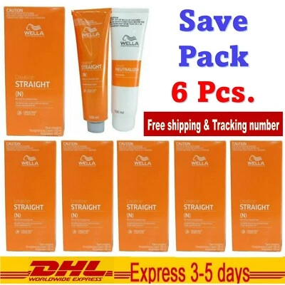 6x WELLA WELLASTRATE Permanent Straight System Hair Straightening Cream MILD N/R - image 1 of 4