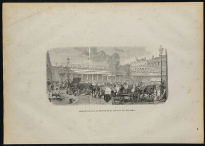 1872c - Occupation Courtyard Of Palais Royal - Common de Paris - engraving - Bild 1 von 4