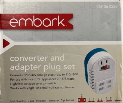 Embark Converter and Adapter Plug Set - Wattage up to 1875W - Open Box - Image 1 of 4