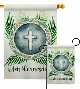 Bandiera da giardino Mercoledì delle Ceneri Sacre fede regalo religioso decorativo cortile casa striscione - Foto 1 di 17