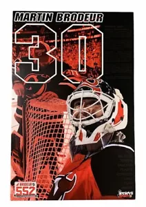 2008-09 New Jersey Devils Martin Brodeur NHL carrera gana récord 552 póster 13x20 - Imagen 1 de 2