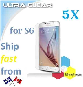 5X ULTRA clear screen protector Samsung Galaxy S6 SVI S 6 film guard Transparent - Photo 1 sur 1