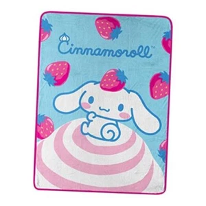 Cinnamoroll Micro Raschel Throw Blanket, 46" x 60", Strawberry Bun - Picture 1 of 7