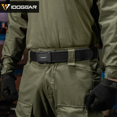 IDOGEAR Taktischer Gürtel mit Metallratsche verstellbare Schnalle 1.75" Airsoft