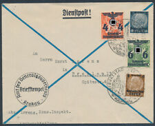 Generalgouvernement Dienstpost MiF Brief Krakau 1940 nach Breslau (5887) 