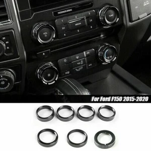 Headlight/Volume/Air Conditioner Switch Knob Trim Ring For Ford F150 XLT 2016-19 - Picture 1 of 7