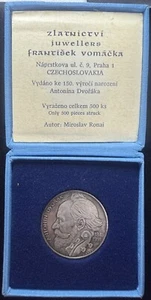 1991 Antonin Dvorak 150th Anniversary - Silbermedaille - nur 500 geprägt - Bild 1 von 4