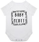 Customisable Scott Babygrow Name Surname Baby Grow Gift New Born Family Clan