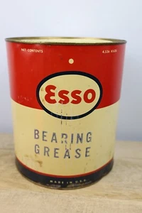 Vintage NOS ESSO 10 lb Bearing Grease Tin Can - FULL - Picture 1 of 18
