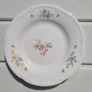 Pfaltzgraff Meadow Lane Salad Plate Vintage USA White Floral Stoneware - Picture 1 of 5