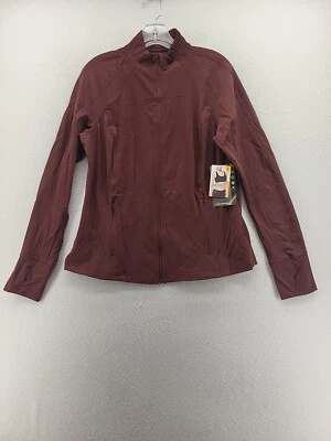 Chaqueta deportiva Avia para mujer grande L 12-14 borgoña cremallera ropa deportiva ocio nueva Foto 1 de 4