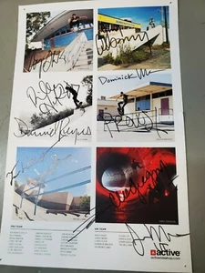 Póster de Patineta Firmado Active Ride Team (9) ¡Diferentes AUTÓGRAFOS Hombre Cueva! - Imagen 1 de 9