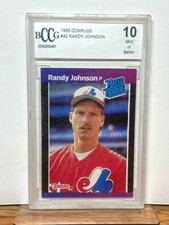 1989 Donruss #42 Randy Johnson Rookie Card Graded BCCG 10 S101