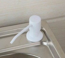 White Soap Dispenser Kitchen Sink Bathroom Liquid Pump Bottle