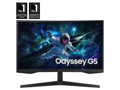 SAMSUNG Odyssey 32" 1000R Curved Gaming Monitor LS32CG550ENXZA - Image 1 of 4
