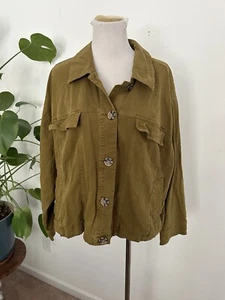 Ava & Viv Cotton Jacket, Olive, 3X - Picture 1 of 6