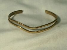 ...Sergio Lub...Gold Tone Wave Design Cuff Bracelet...